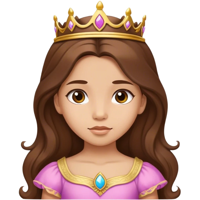 Princesita pelo largo marrón  emoji