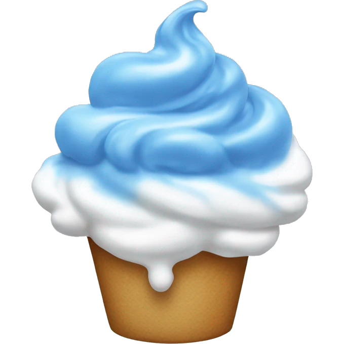 Blue whipped cream emoji