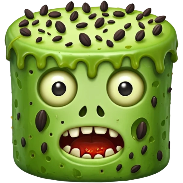 zombie cucumber cake emoji