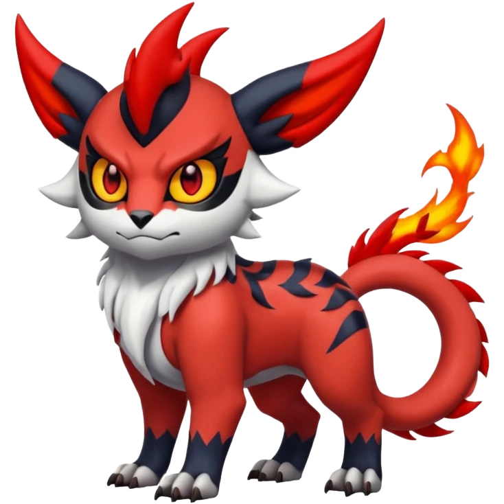 Handsome cool badass edgy Absol-Litten-Guilmon-Giratina-Pokémon-Fakémon-fusion-hybrid-creature emoji