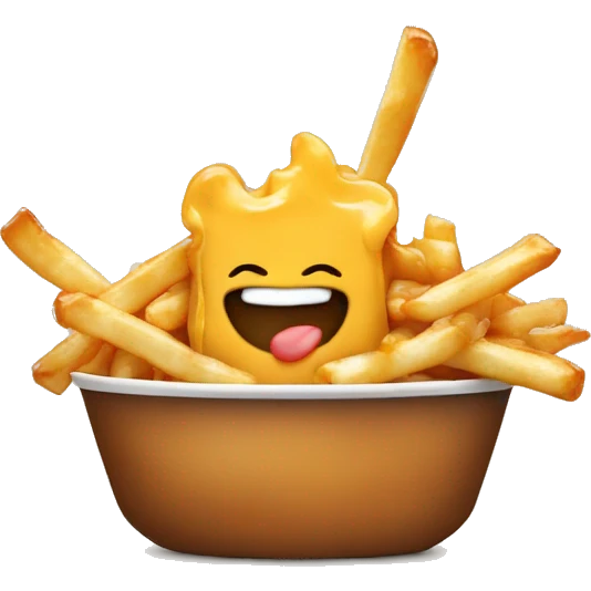 poutine qui mange une poutine emoji