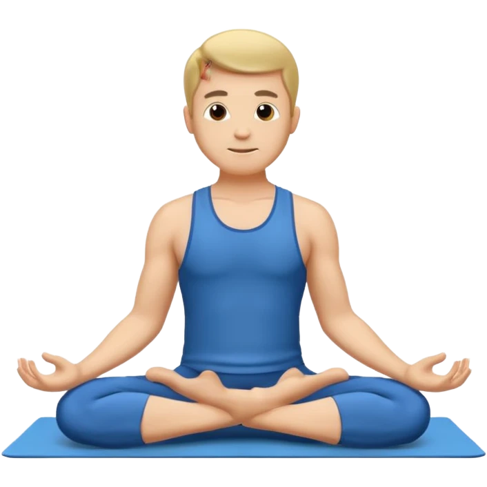 man doing yoga emoji