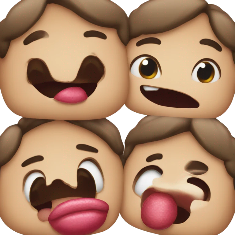 lip bite emoji while mewing emoji