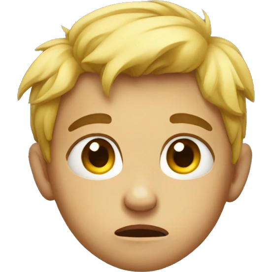 dissatisfied kid emoji