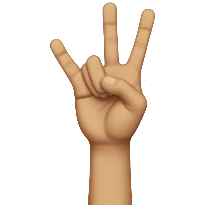 3 finger emoji