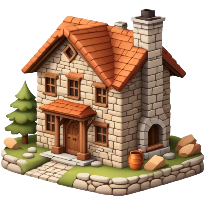 cozy house with a chimney emoji