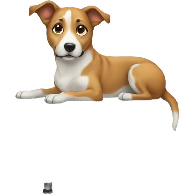Dog on examination table emoji