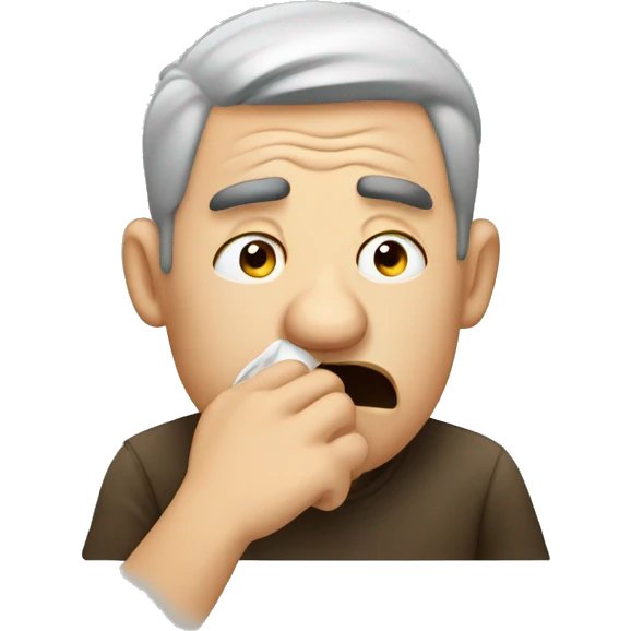 Man sneezing violently emoji
