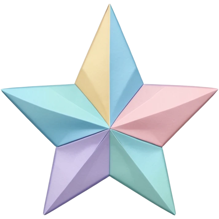 origami paper star, simple, soft pastel colors, minimal background emoji
