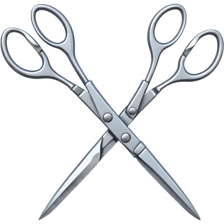 Two pairs of scissor hands interlocking  emoji