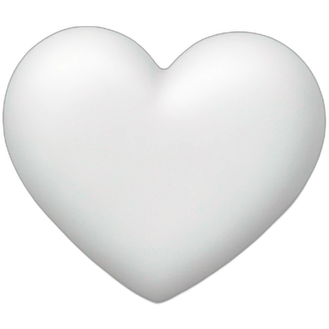White heart emoji
