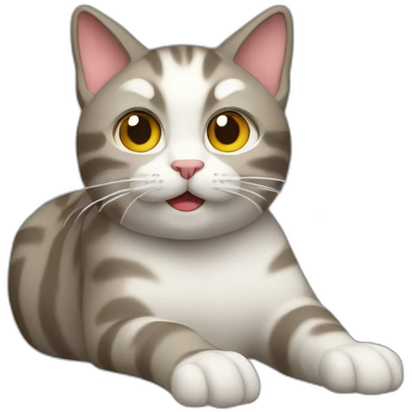 cat doing 3D emoji