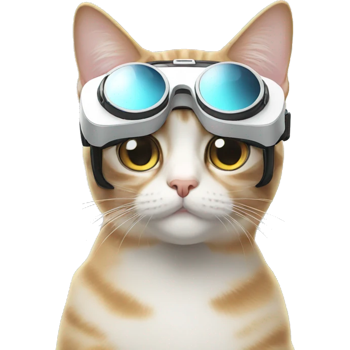 Cat with vr glass emoji