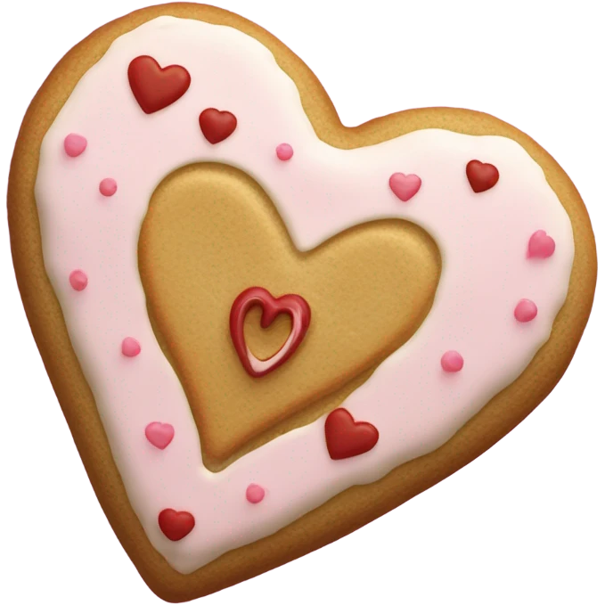 Cookie heart with number 8 emoji