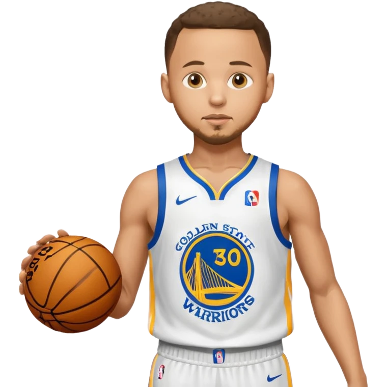 portrait of Stephen Curry in basketball player emoji