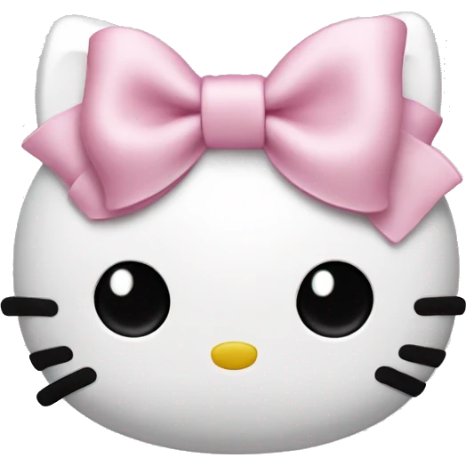 Hello kitty light pink bow emoji