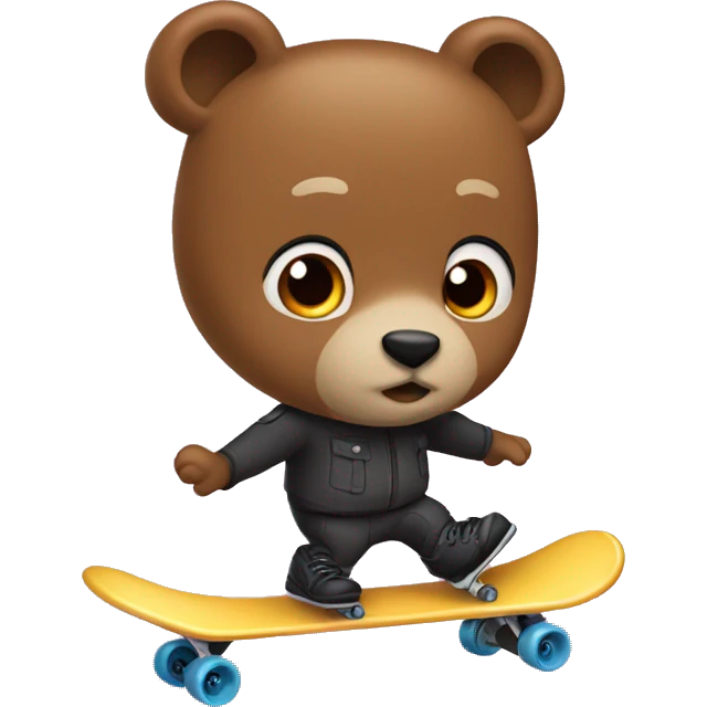 Oso con patinete emoji