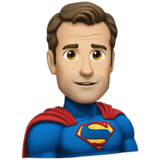 Macron in superman emoji