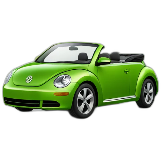 Volkswagen newbeetle convertible applegreen emoji