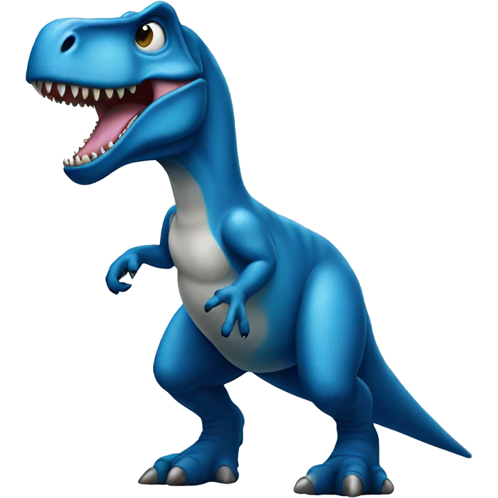 Sneaky blue t-Rex  emoji