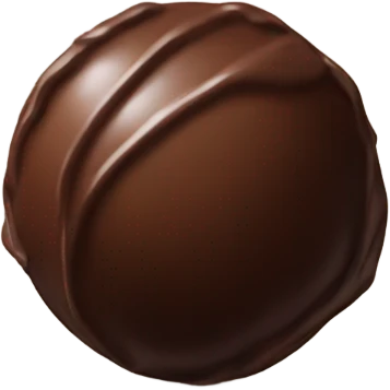 a ball of chocolate emoji