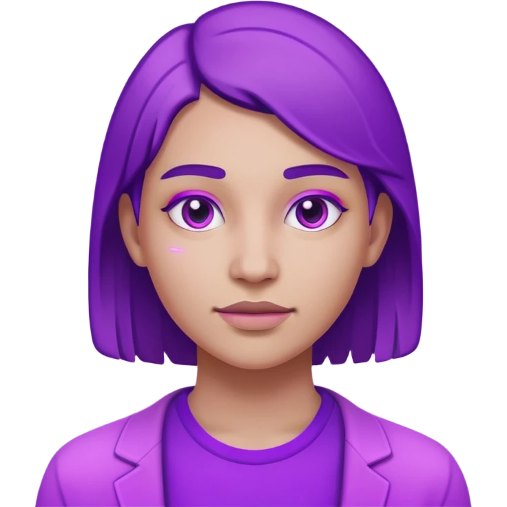 neutre gender neon cyberpunk light purple, I don't want you to use props emoji