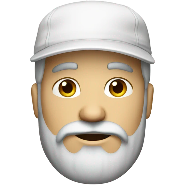 white man with a beard and a backwards hat emoji