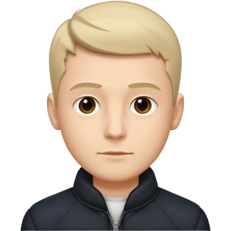 Мужчина с короткой классической стрижкой и выраженными чертами лица, нейтральная поза, тёмный пиджак или кардиган, ощущение надёжности. emoji