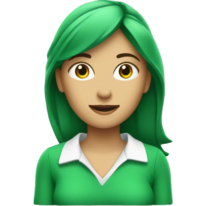 mujer con polo verde (#008C00) emoji