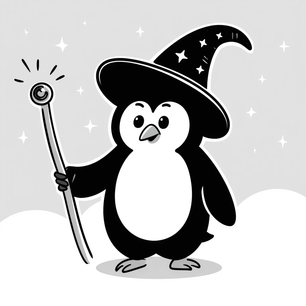 Penguin Wizard emoji