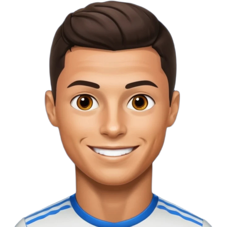 Cristiano Ronaldo smiling with stars in his eyes emoji