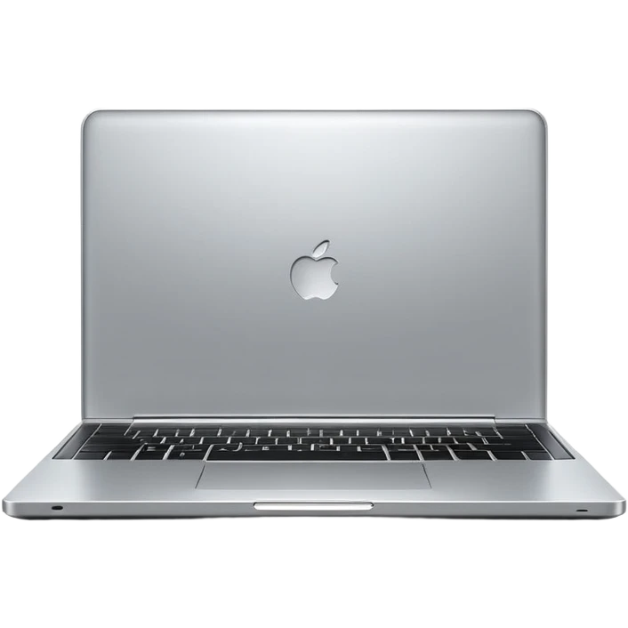 3D minimal icon of a premium silver or gray laptop with no logos, placed on a color #FF3D00 gradient background. Clean, modern, high-end tech style. emoji