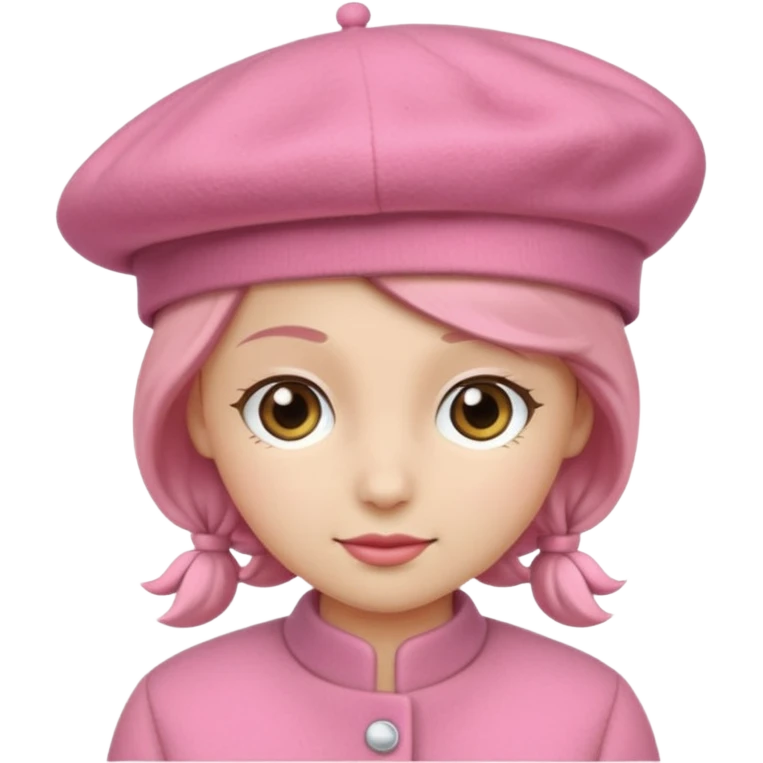 a pink beret hat emoji