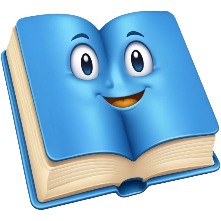 livro azul aberto emoji