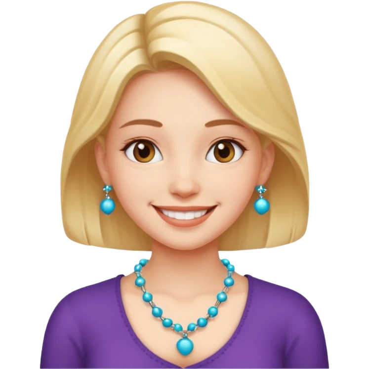 girl with a molecule necklace emoji