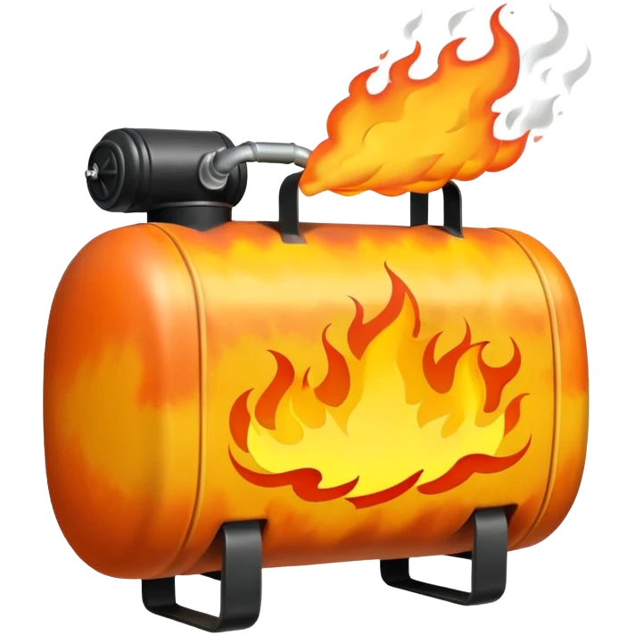 gas tank on fire emoji