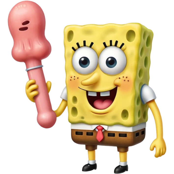 Spongebob with a penis emoji