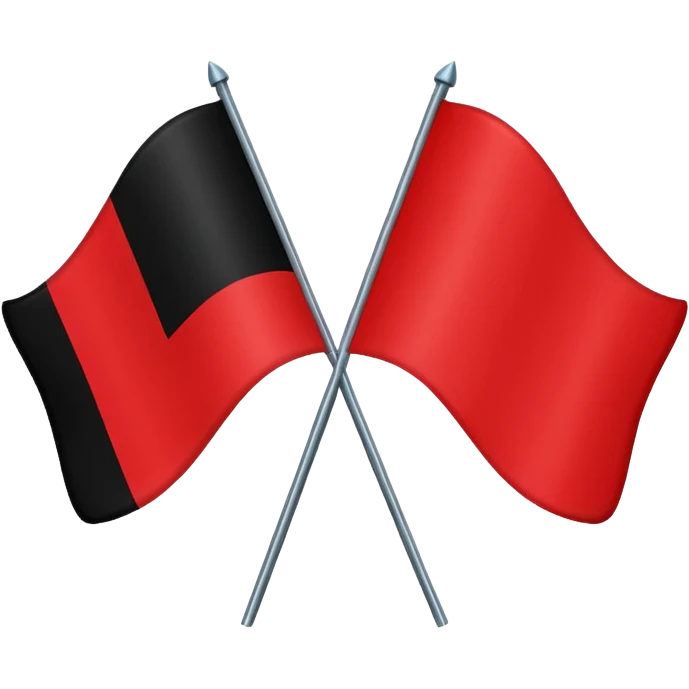 Creat an flag win red and black colour only colour not designs half in red and another half in black  by dividing equaly emoji