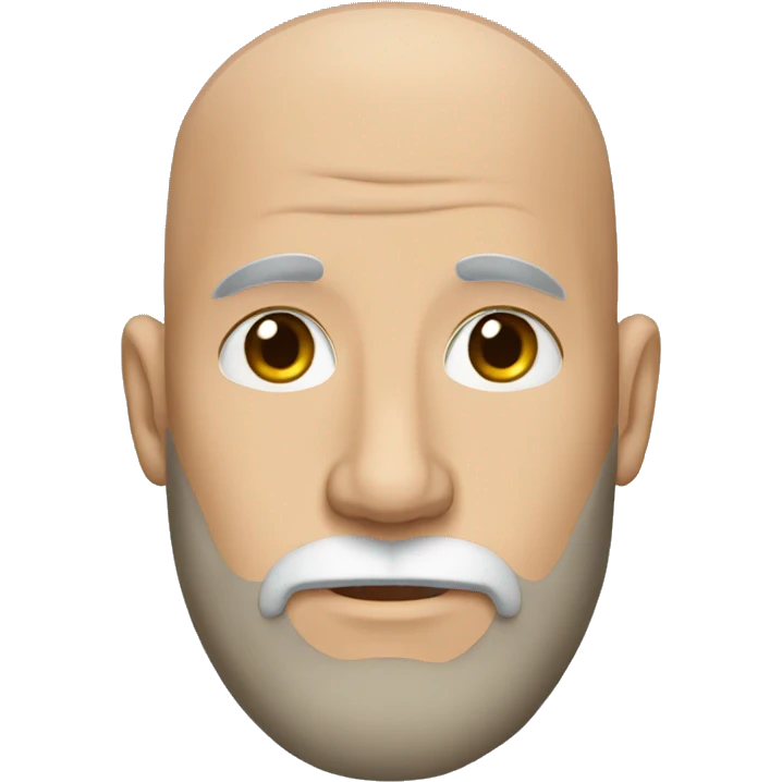 male bald brown white beard emoji
