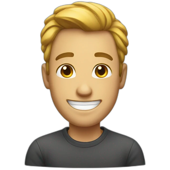 Man with smile emoji