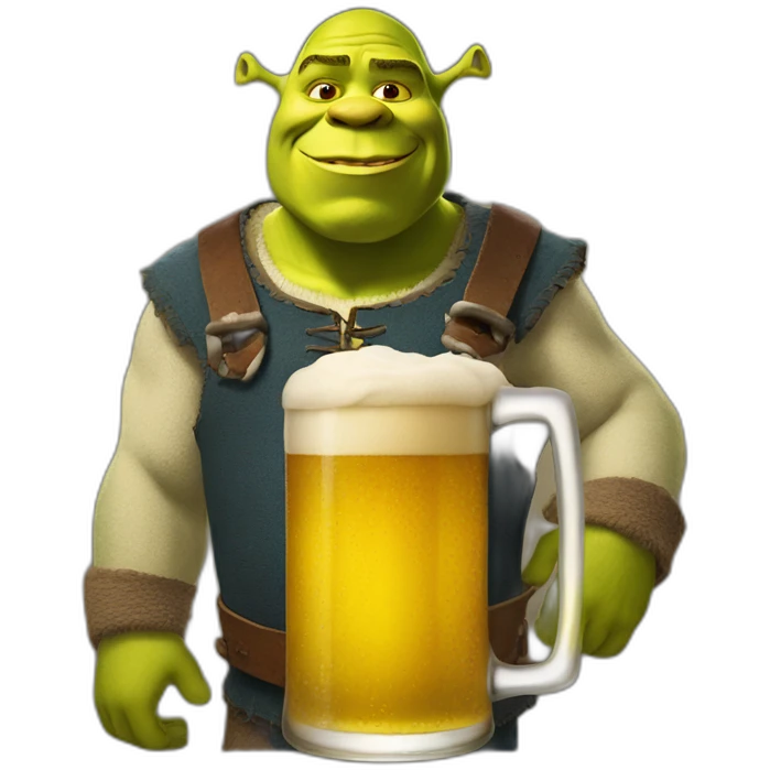 Shrek-drink-beer emoji