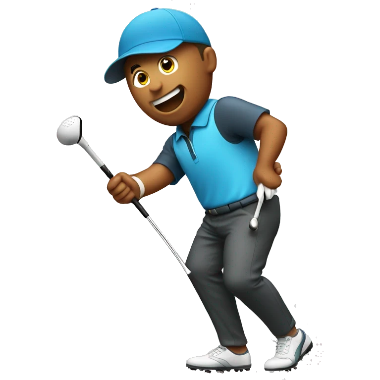 Golfer cheering emoji
