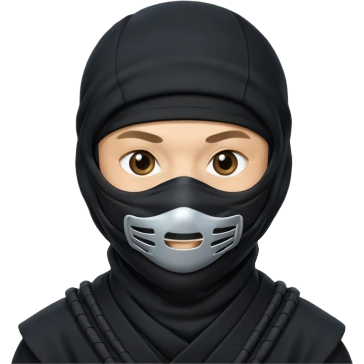  Ninja with mask covering mouth emoji