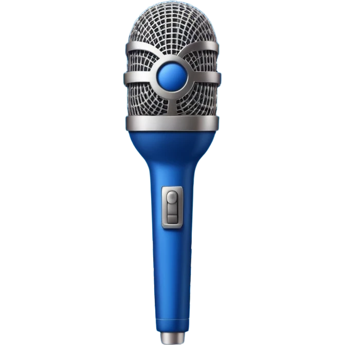 microphone with sound waves around emoji