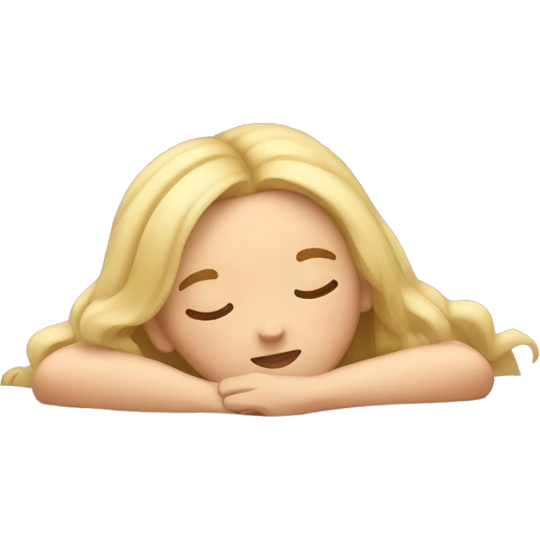 pretty blodne girl napping emoji