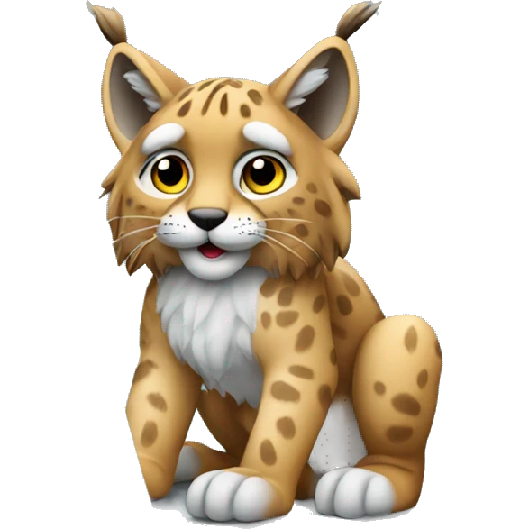 A lynx with a laptop emoji