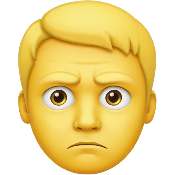 Disappointed yellow face  emoji