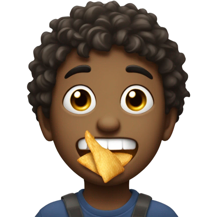 annoying little brother eating crisps emoji