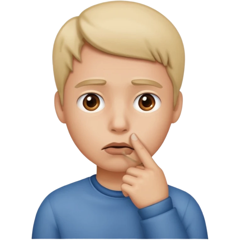 A person who made a mistake putting their finger by their mouth emoji