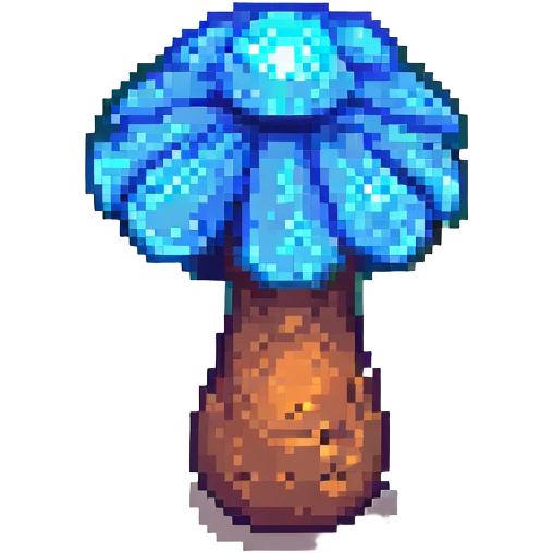 glowing mushroom with blue glow emoji
